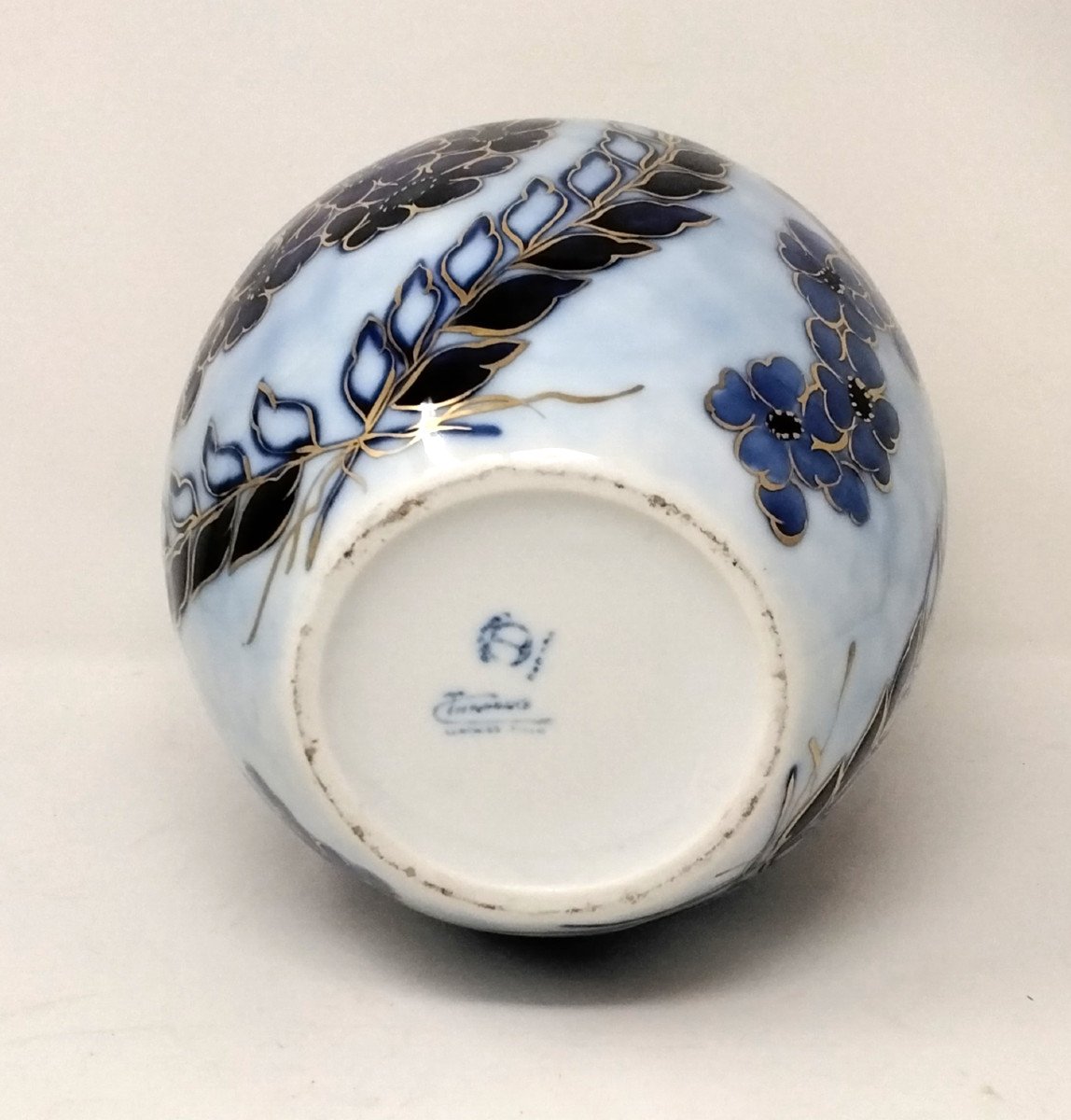 Limoges Porcelain Vase By Camille Tharaud Art Deco "jasmin" Shape-photo-1