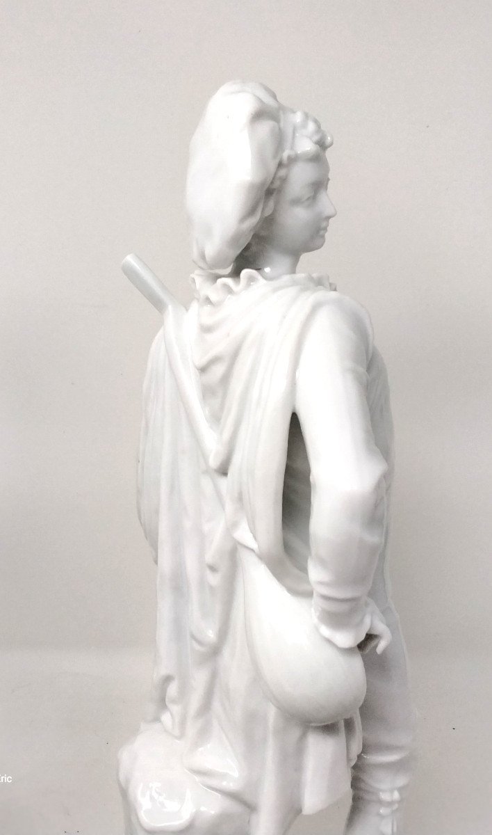 Large Porcelain Couple Comedia Del Arte Scaramouche And Columbine-photo-5