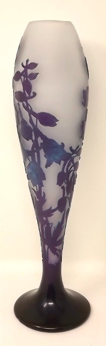 Paul Nicolas Nancy Baluster Vase With Delphiniums Or Larkspurs-photo-2