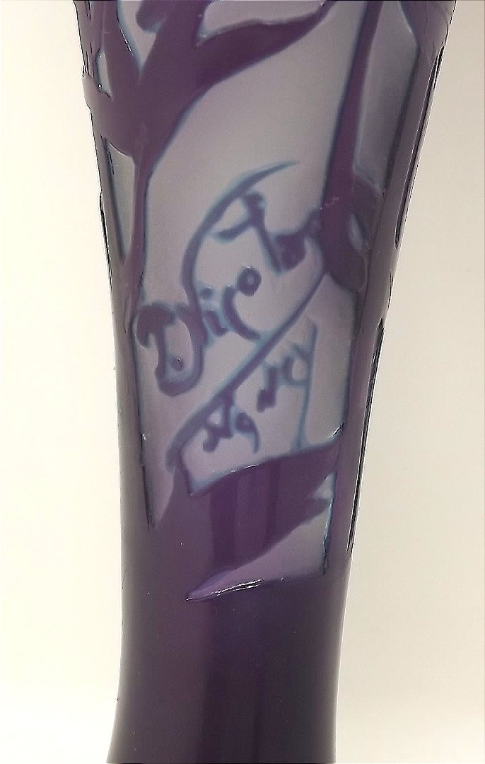 Paul Nicolas Nancy Baluster Vase With Delphiniums Or Larkspurs-photo-4