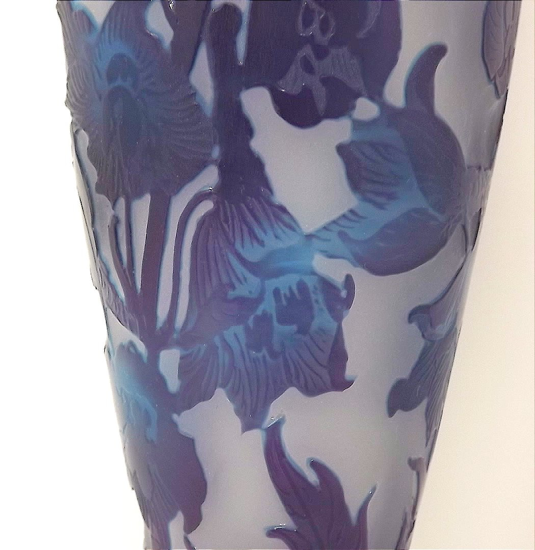 Paul Nicolas Nancy Baluster Vase With Delphiniums Or Larkspurs-photo-1
