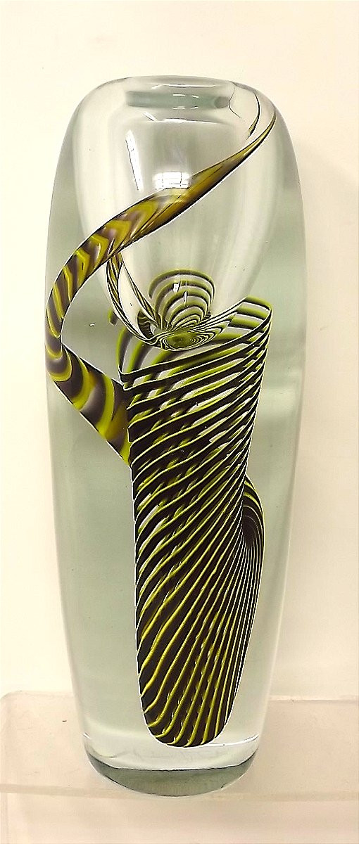 vase sculpture à spirale de Claude Morin atelier du pontil à Dieulefit-photo-2