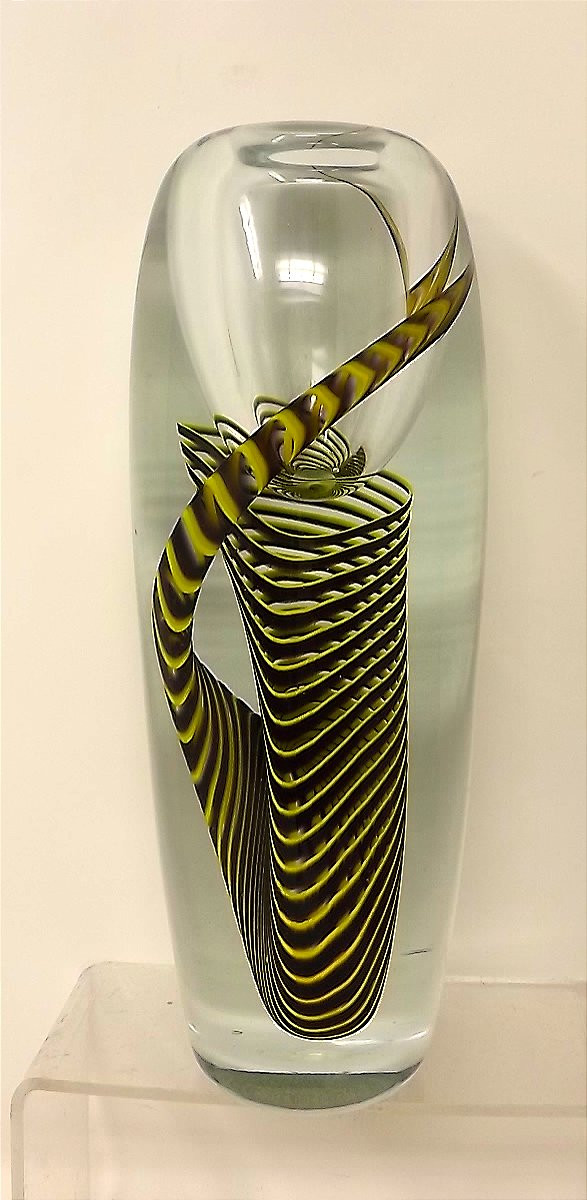 vase sculpture à spirale de Claude Morin atelier du pontil à Dieulefit-photo-3