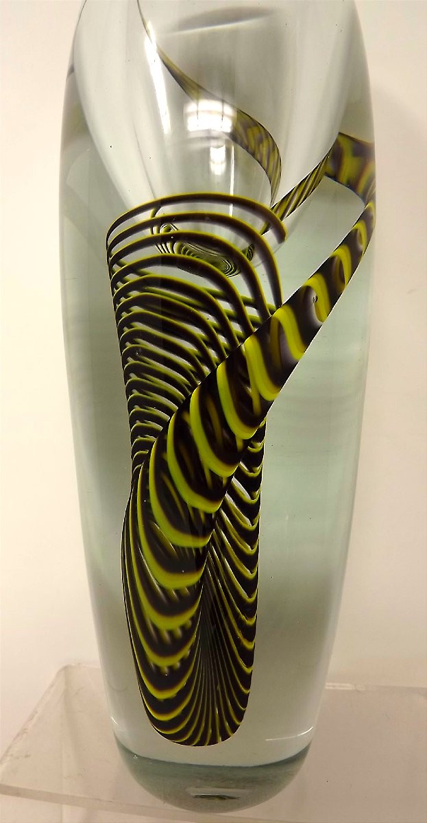 vase sculpture à spirale de Claude Morin atelier du pontil à Dieulefit-photo-1