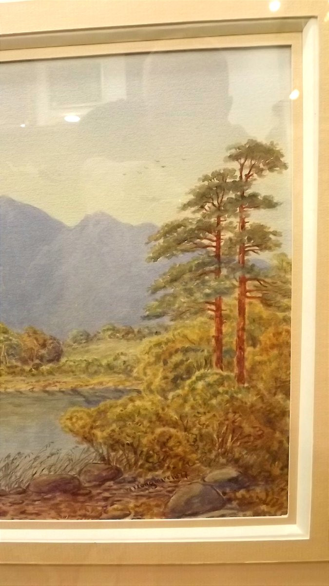 Aquarelle de William Taylor Longmire Derwentwater Lake 1877-photo-2