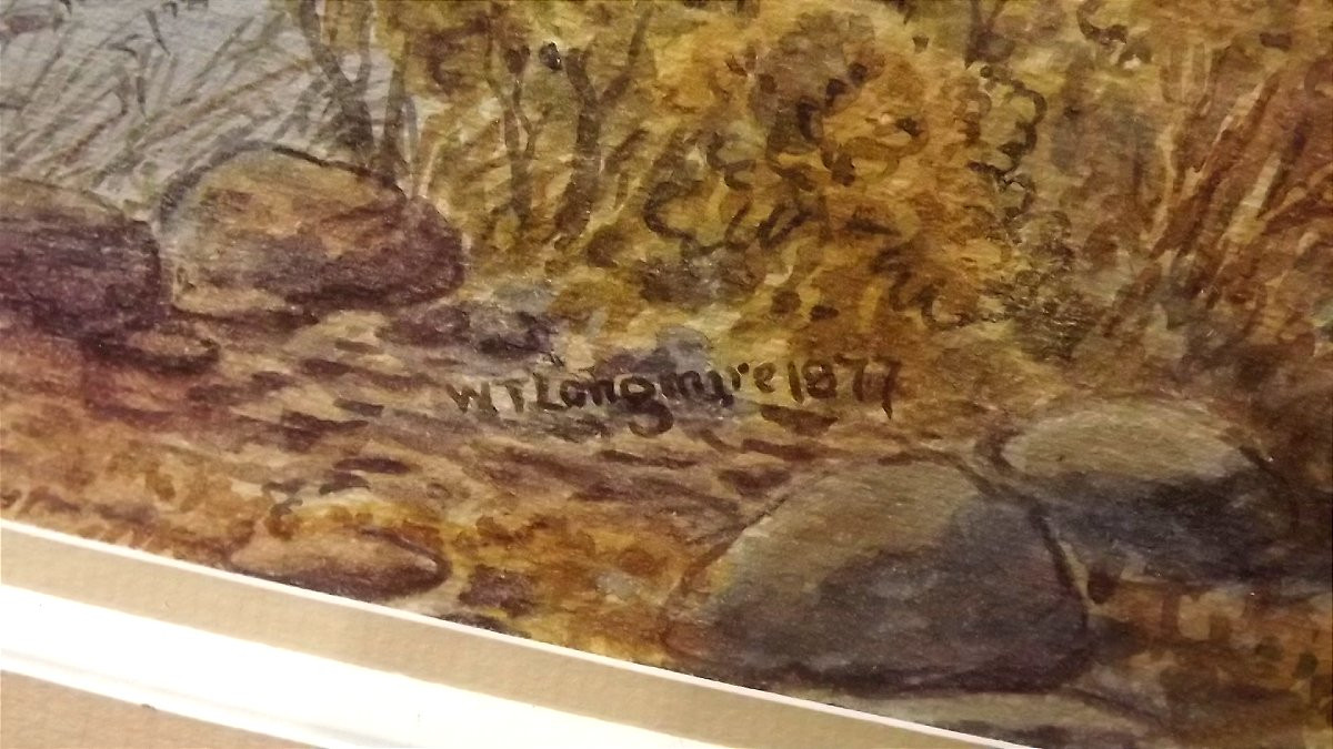 Aquarelle de William Taylor Longmire Derwentwater Lake 1877-photo-1
