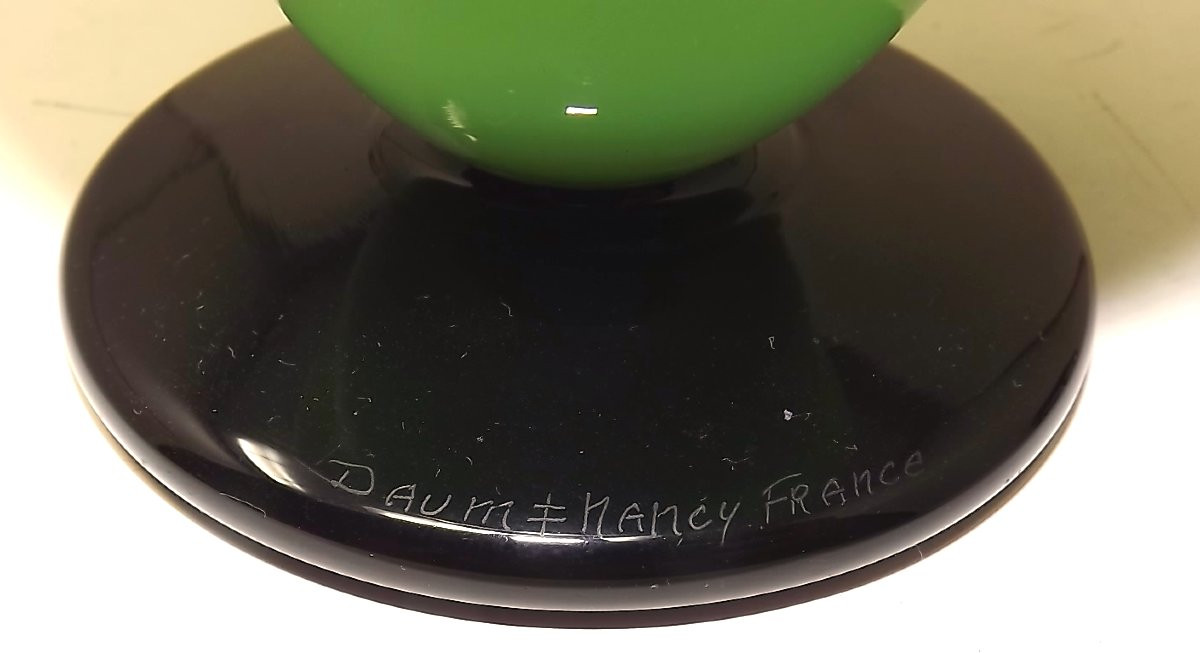 Pair Of Daum Vases ‡ Nancy France "vivid Hues" Series 1919-1922-photo-2