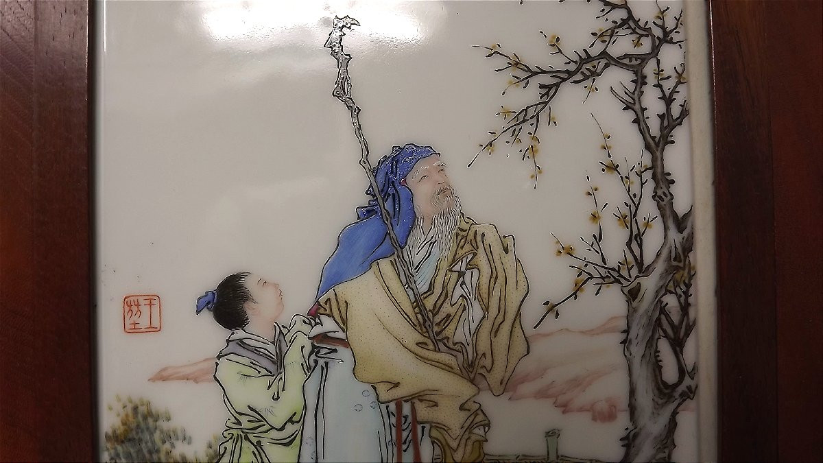 Pair Of Early 20th-century Chinese Porcelain Plaques-photo-3