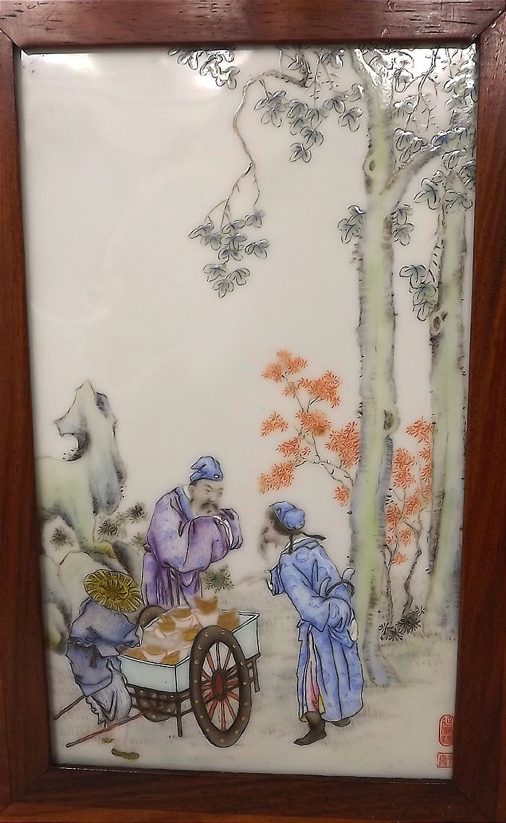 Pair Of Early 20th-century Chinese Porcelain Plaques-photo-4