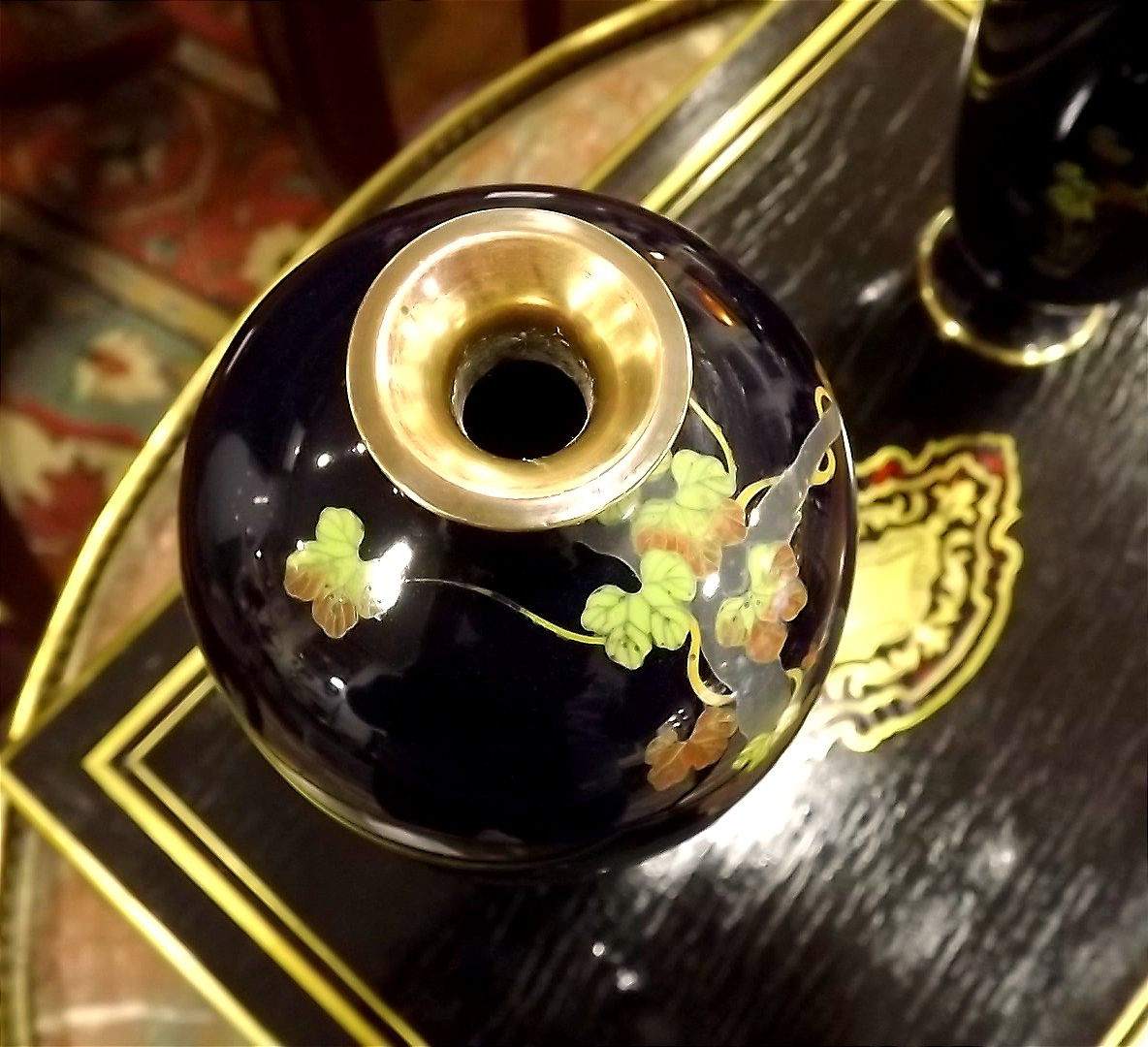 paire de vases Japonais cloisonnés époque Meiji oiseaux sur branches-photo-4