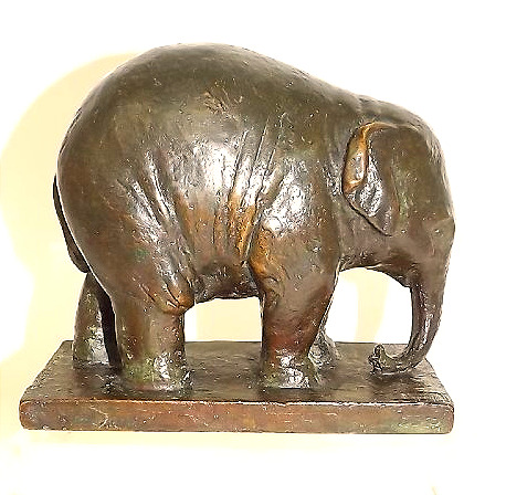 Bronze animalier Eléphanteau de Harnold UGGLER cire perdue-photo-3