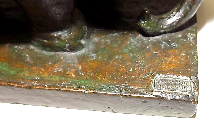 Bronze animalier Eléphanteau de Harnold UGGLER cire perdue-photo-2
