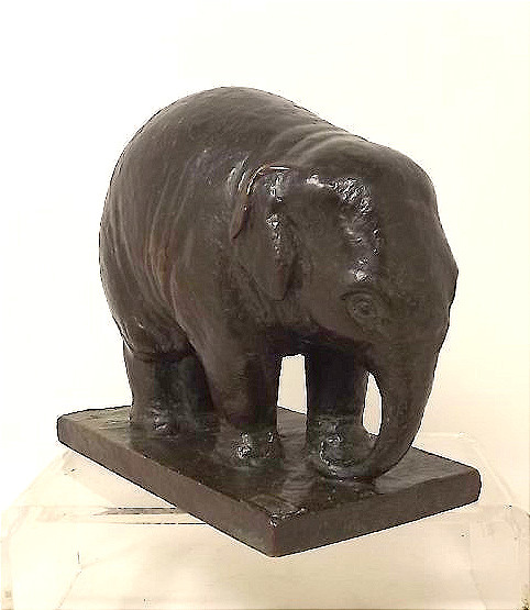 Bronze animalier Eléphanteau de Harnold UGGLER cire perdue