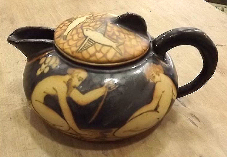 A "tête-à-tête" Stoneware Dinner Service From Ciboure, Neo-greek Period, By Etienne Vilotte-photo-3