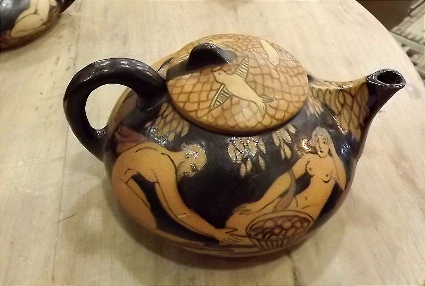 A "tête-à-tête" Stoneware Dinner Service From Ciboure, Neo-greek Period, By Etienne Vilotte-photo-5