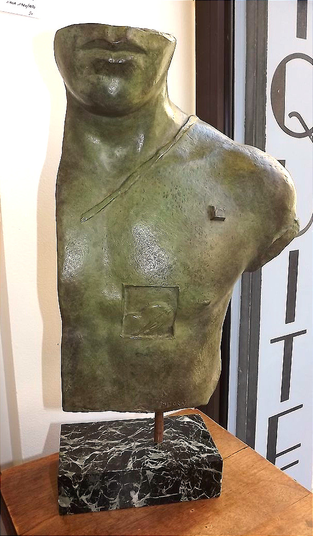 "asclepios" By Igor Mitoraj, Bronze With Green Patina, 1988