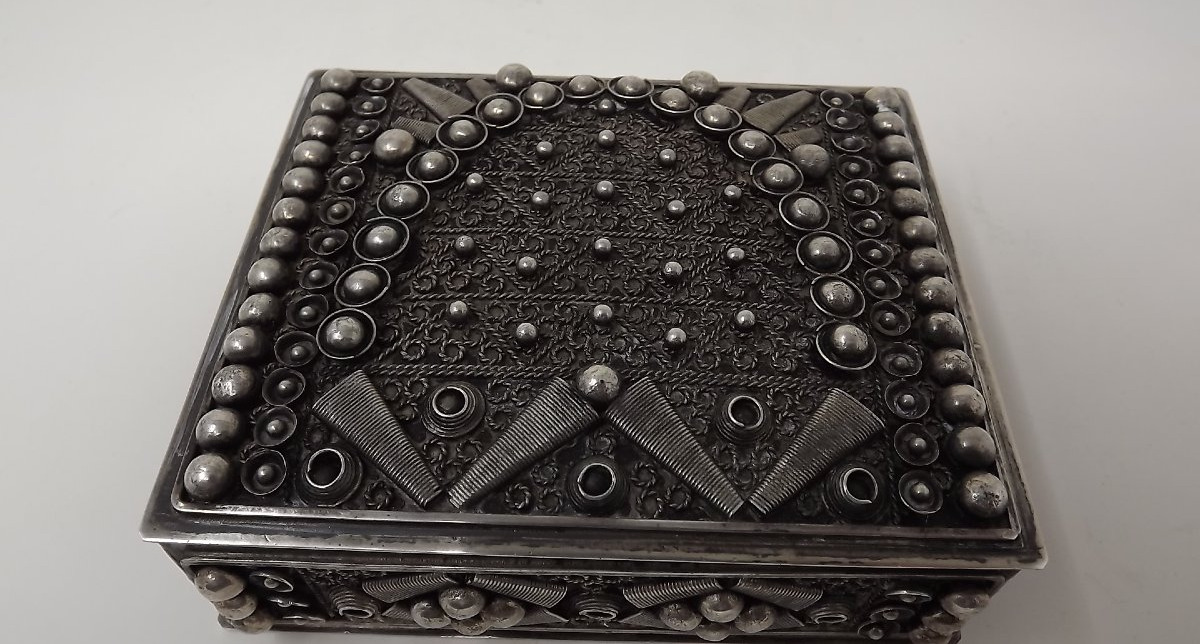 Art Deco Silver Box By Scuola Orafo, Guido Angelini, Tripoli, 1935-photo-7