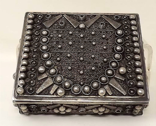 Art Deco Silver Box By Scuola Orafo, Guido Angelini, Tripoli, 1935