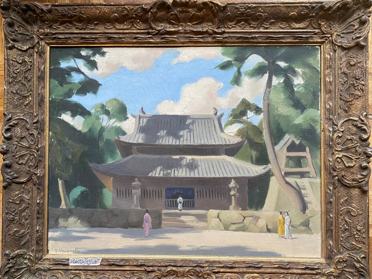 Albert Vauquelin Le Temple Bouddhiste Kanzeon-ji à Dazaifu Japon 1930 Japan Fukuoka