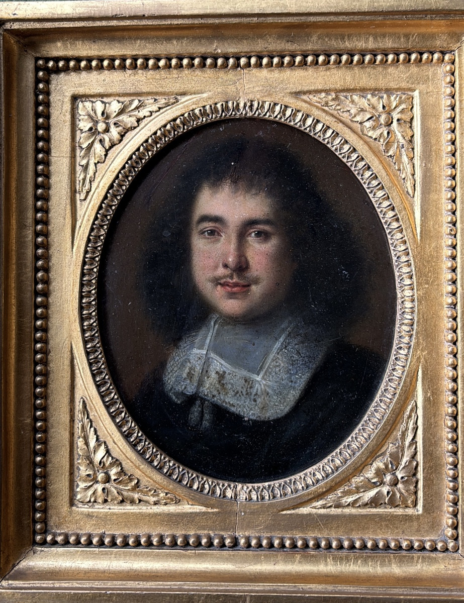 Early 17th-century French School Portrait Of A Lawyer Or Magistrate Oil On Copper,