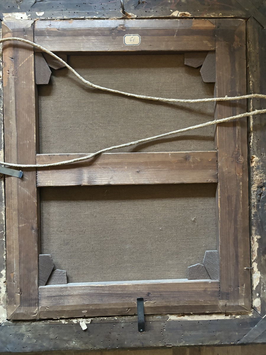 D’après Marguerite GÉRARD (1761-1837) Le Triomphe de Minette Huile 19e Chat Chien-photo-1