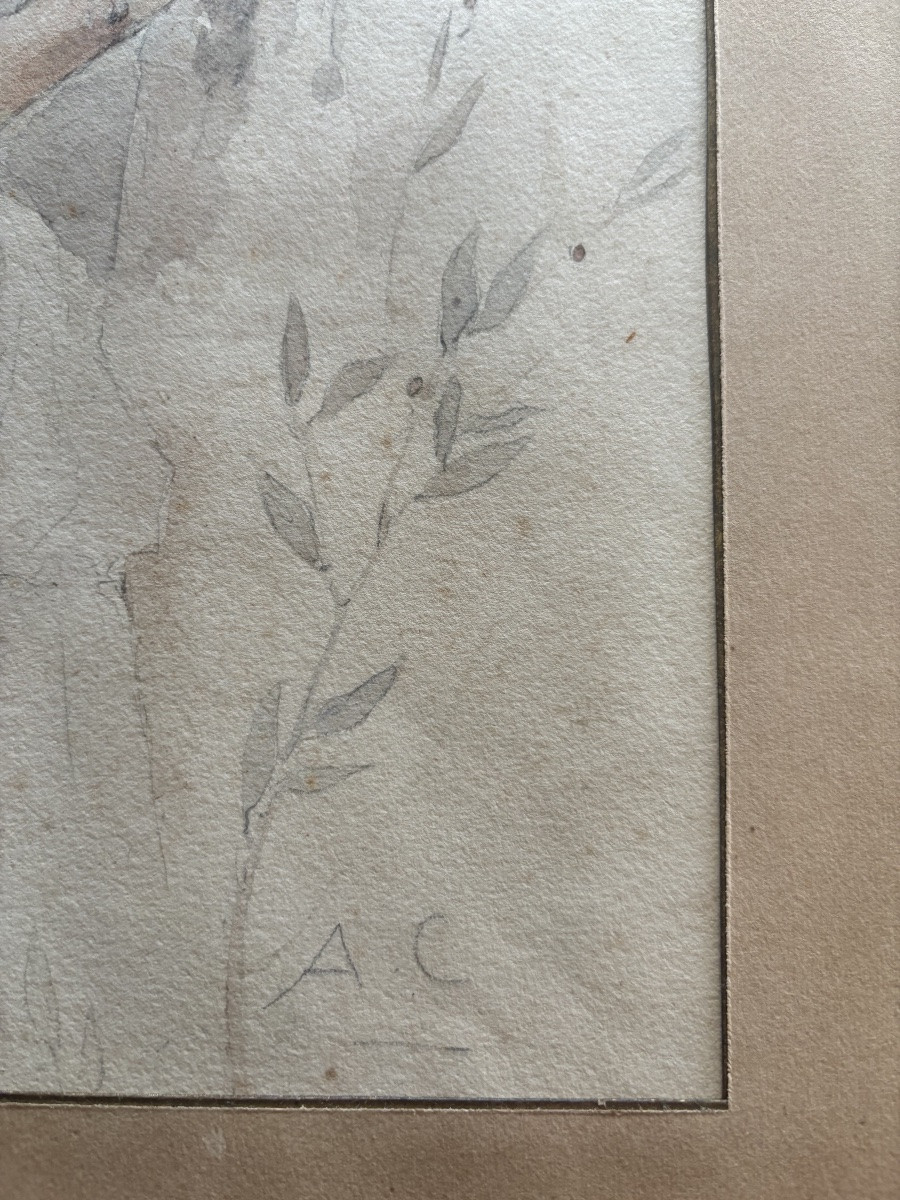 Antoine Calbet The Greek Sculptor Phidias Watercolor -photo-4