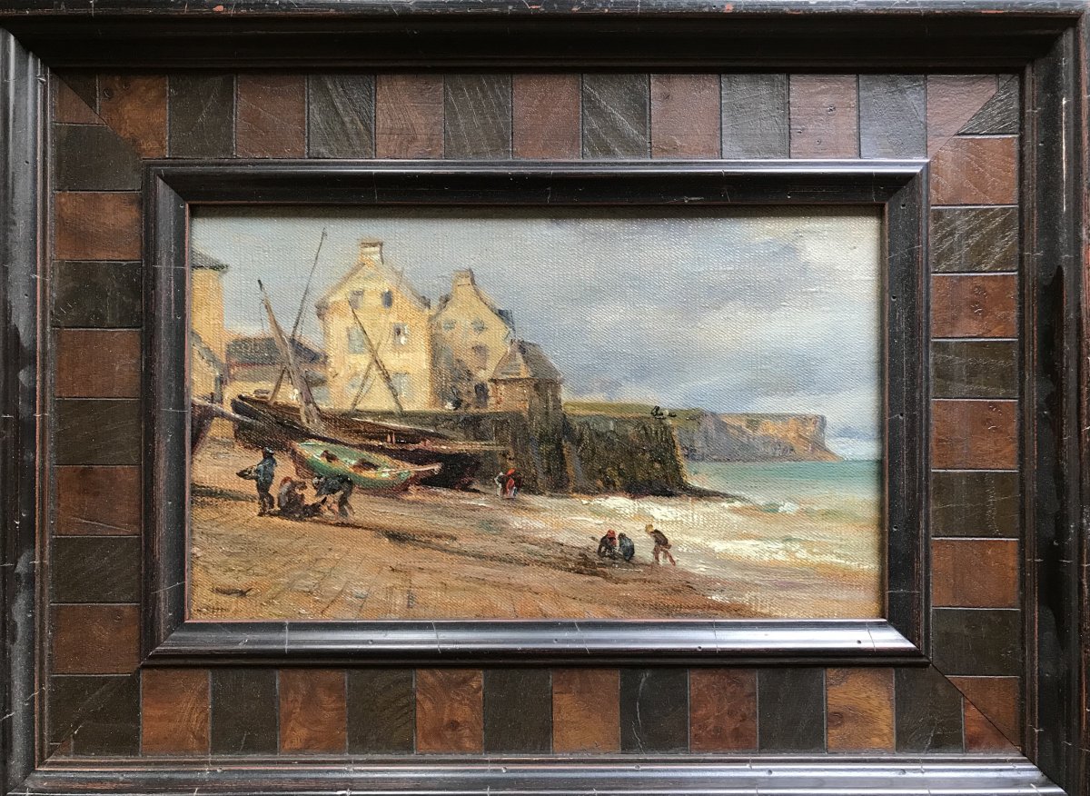 André Giroux «arromanches, Beach (normandy) », Oil On Canvas