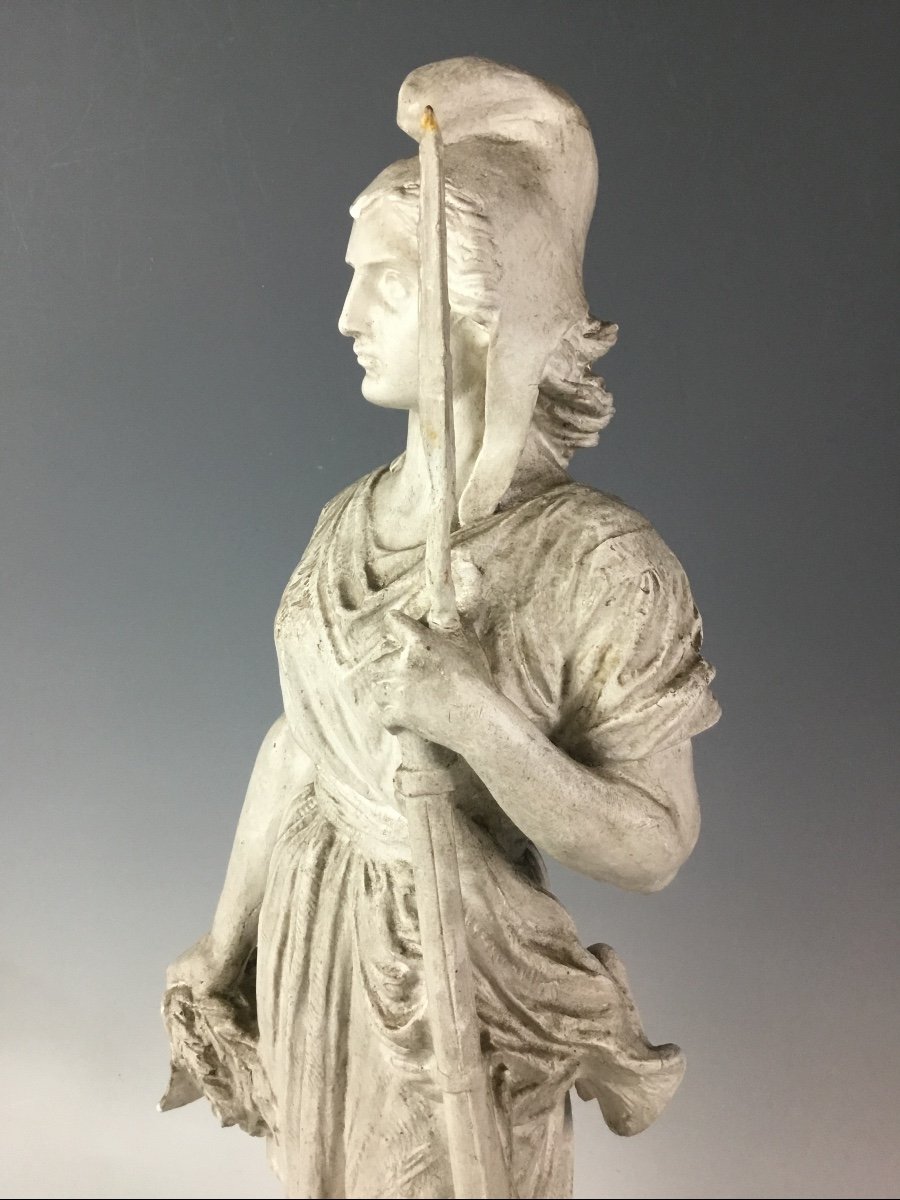 David d'Angers Plaster Sculpture Liberty Marianne With Bayonet Revolution 1830-photo-1