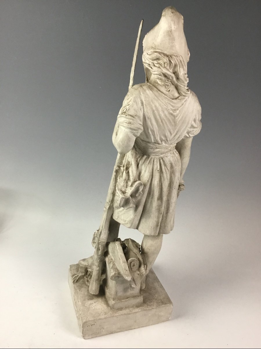 David d'Angers Plaster Sculpture Liberty Marianne With Bayonet Revolution 1830-photo-3