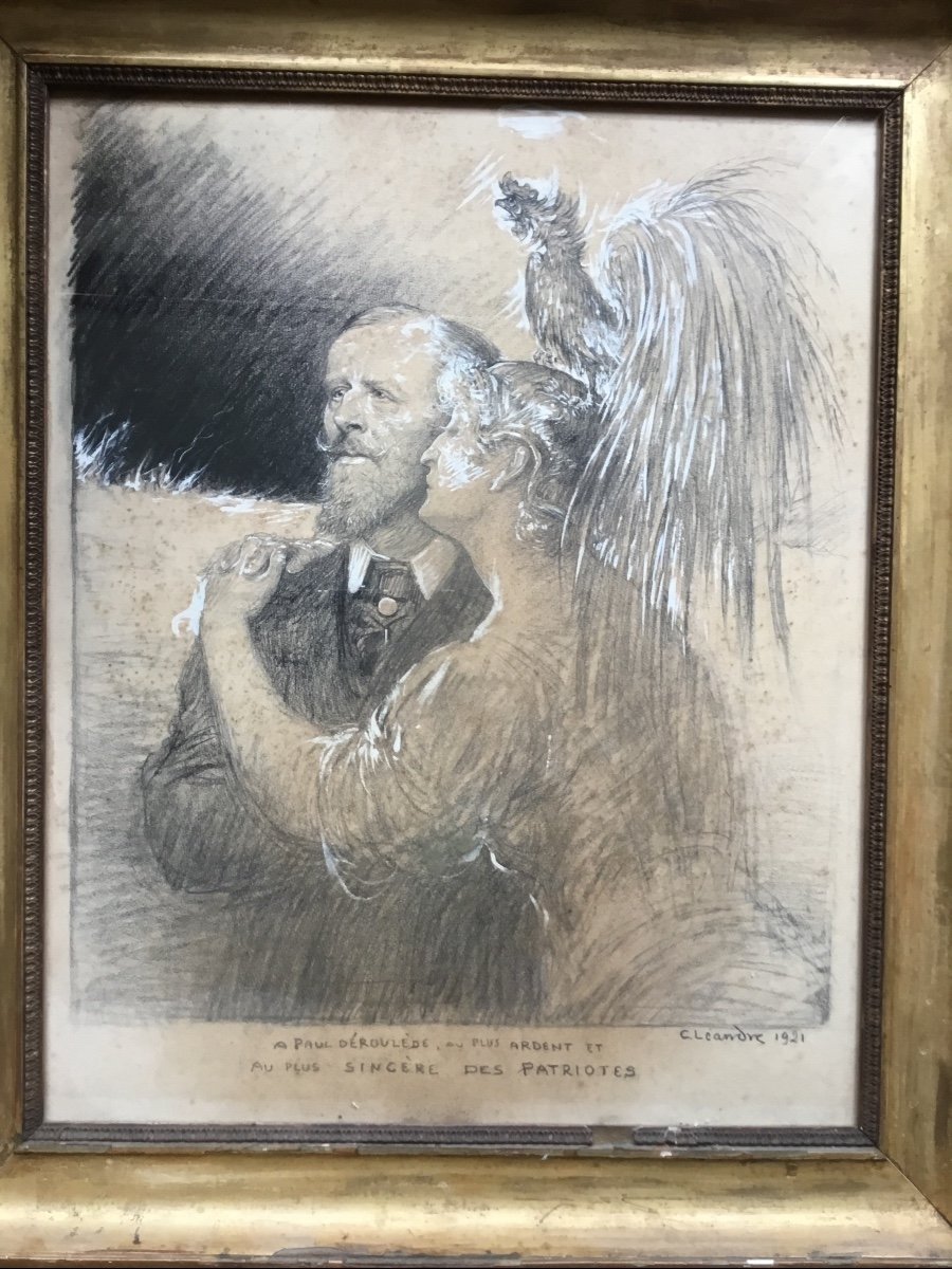 Charles Léandre Charcoal Portrait 1921 Paul Déroulède ardent Patriot » / Nationalism - Leandre -photo-2