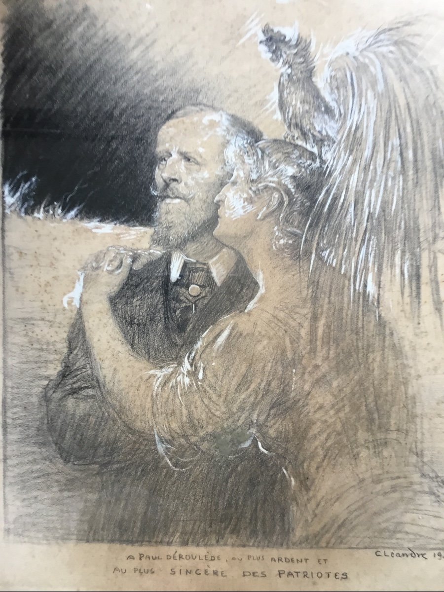 Charles Léandre Charcoal Portrait 1921 Paul Déroulède ardent Patriot » / Nationalism - Leandre -photo-3