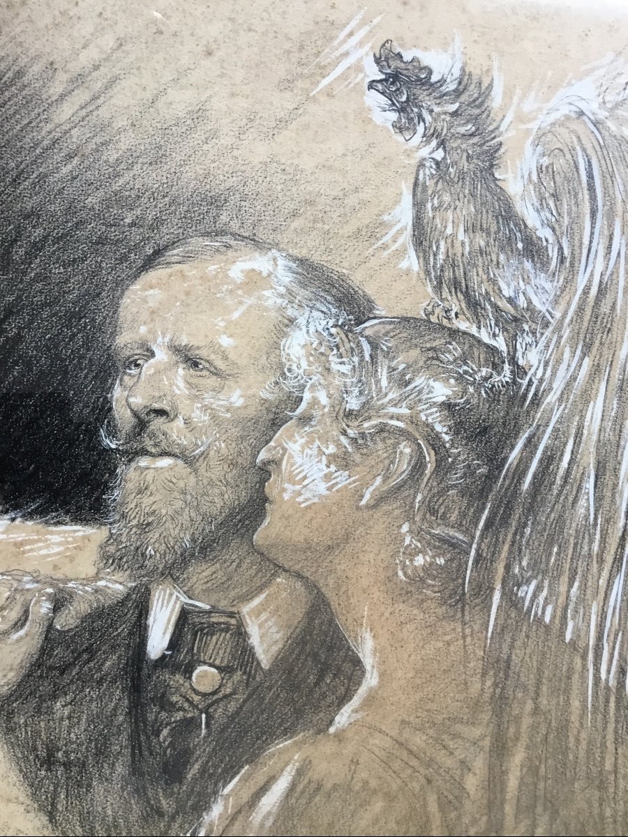 Charles Léandre Charcoal Portrait 1921 Paul Déroulède ardent Patriot » / Nationalism - Leandre -photo-1
