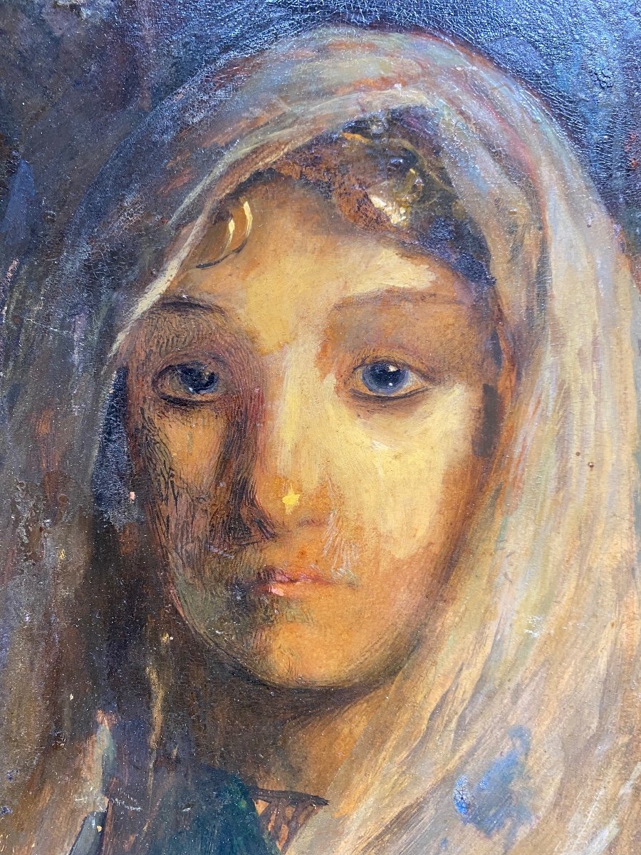 Carolus Lemeunier Portrait Of Oriental Oil 1900 Villecresnes Orientalism Normandy-photo-2