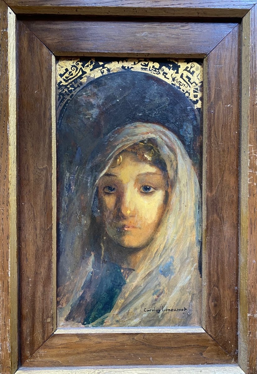 Carolus Lemeunier Portrait Of Oriental Oil 1900 Villecresnes Orientalism Normandy