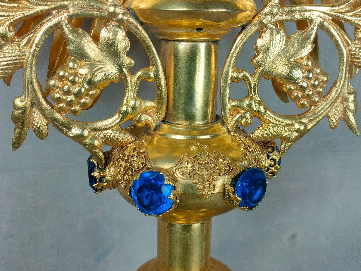 Monstrance Monstrance Golden Brass And Enamels-photo-4