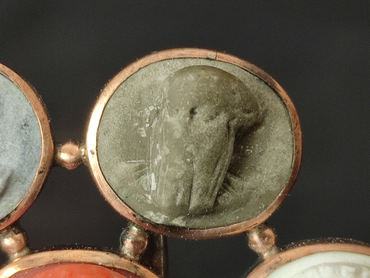 Victorian Gold Brooch Brooch Cameo Victorian Coral-photo-4