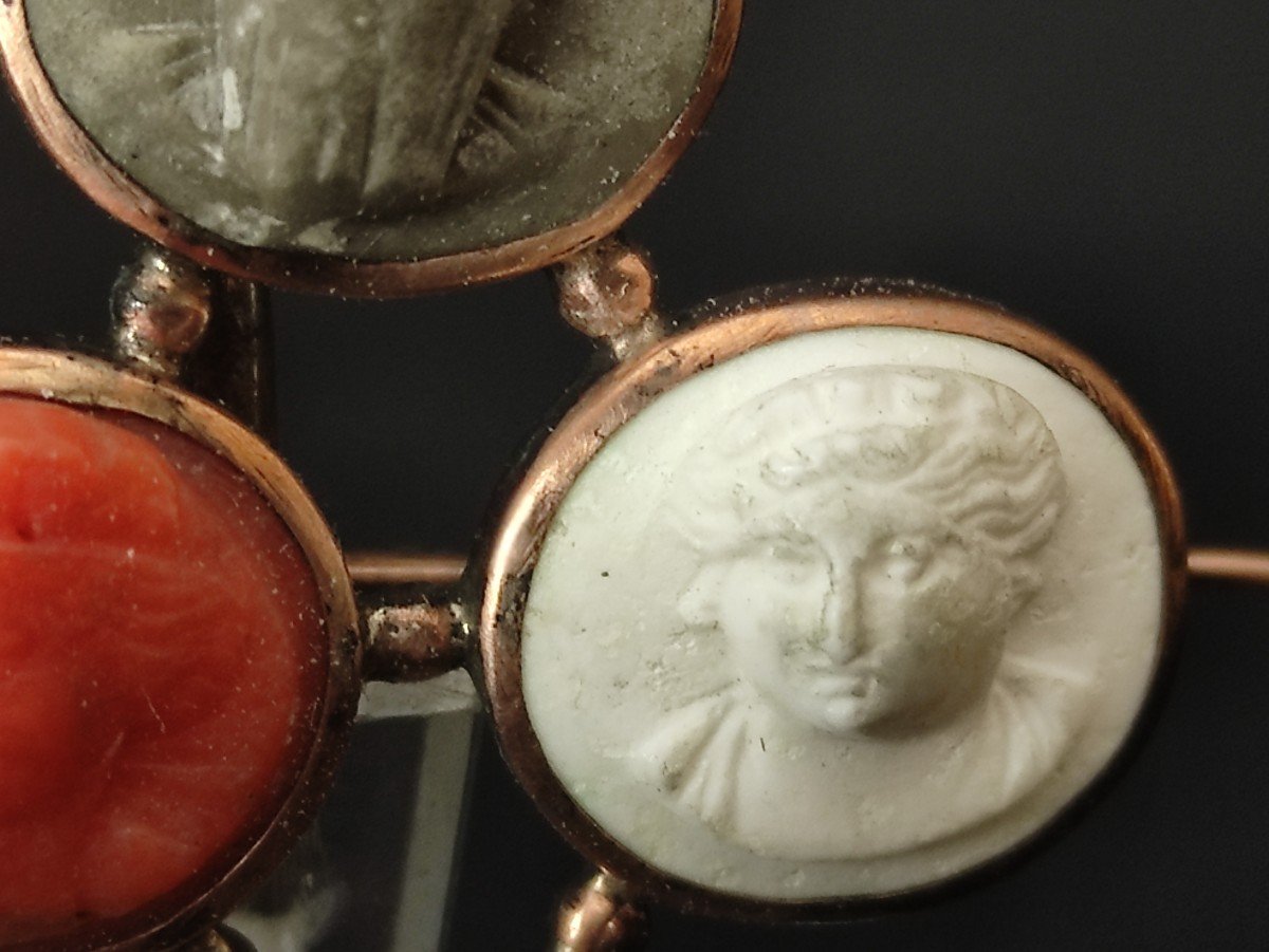 Victorian Gold Brooch Brooch Cameo Victorian Coral-photo-3