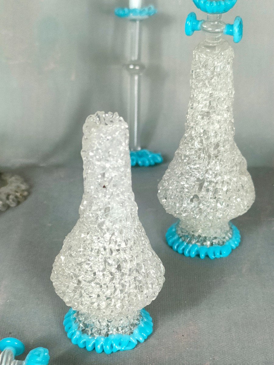 Verre Filé Nevers XVIIIème Oiseaux Chandeliers Chien..reliquaire Diorama Cellule 18ème-photo-2