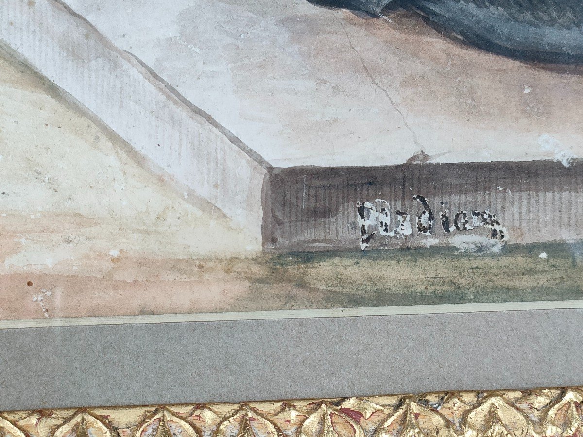 Christmas Nativity Crib Gouache 18th XVIIIth-photo-4