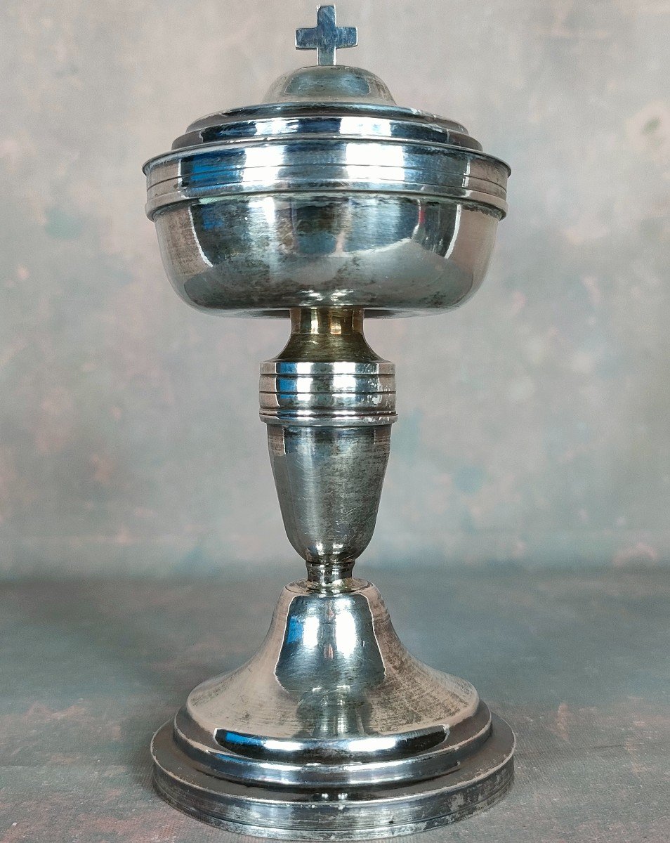Ciboire De Voyage Argent Massif