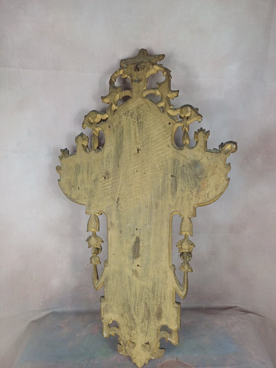 Christ In Ivory, Gilded Wood Frame, 19th Century -photo-4