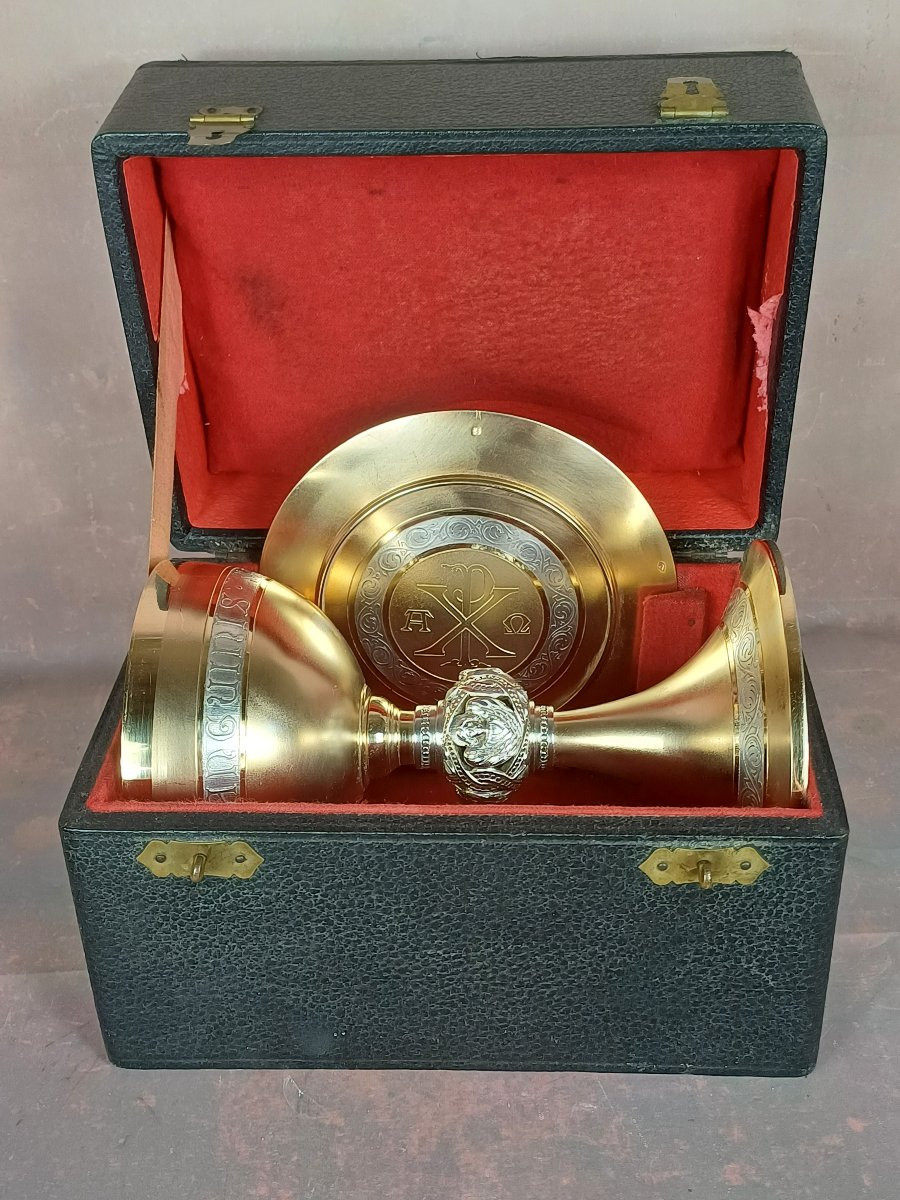 Chalice With The 4 Evangelists, Solid Silver-photo-4