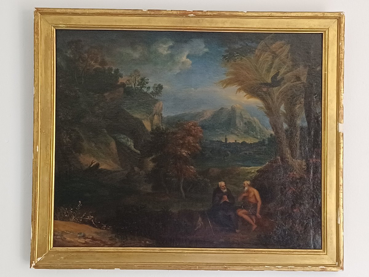 Hst The Meeting Of St Anthony The Great And St Paul The Hermit 19th-photo-3