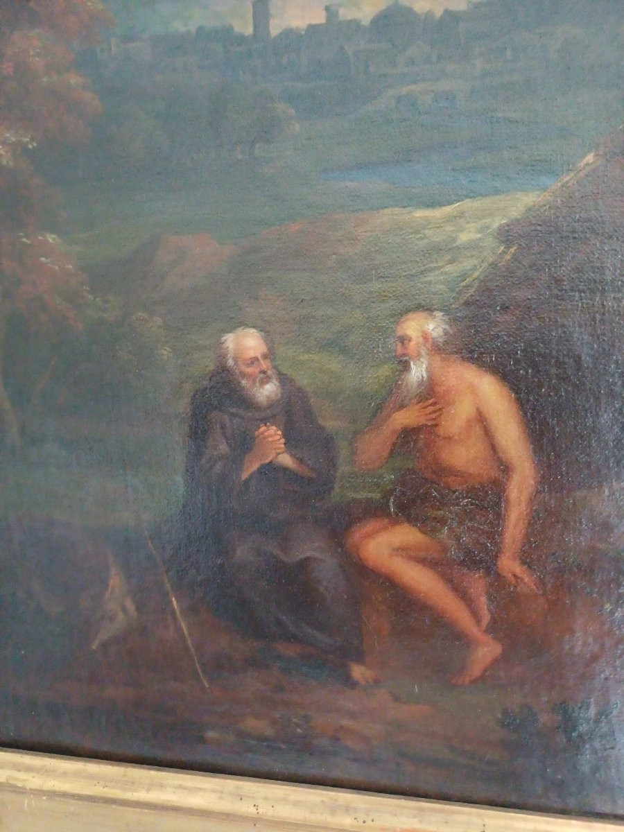 Hst The Meeting Of St Anthony The Great And St Paul The Hermit 19th-photo-4