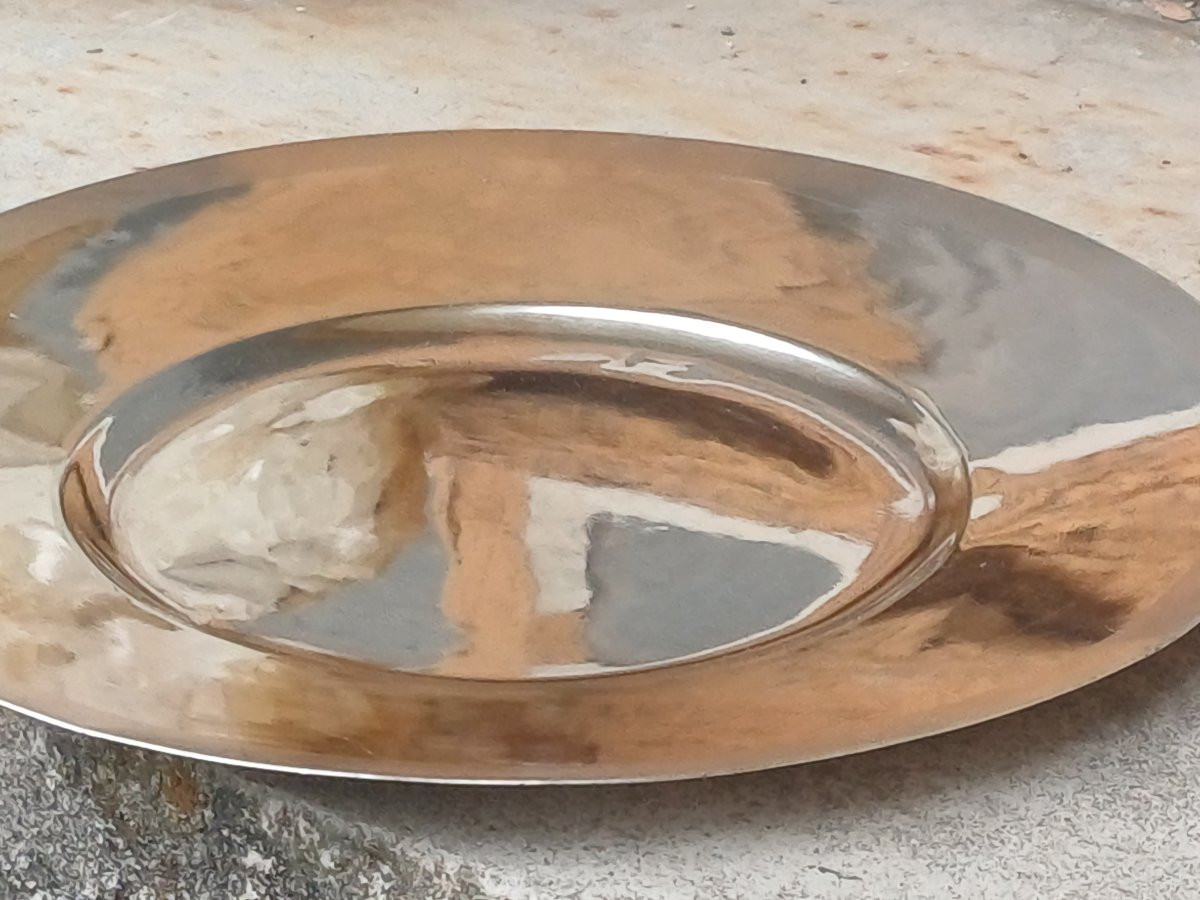 Solid Silver Paten Paris Lamb Of God-photo-2