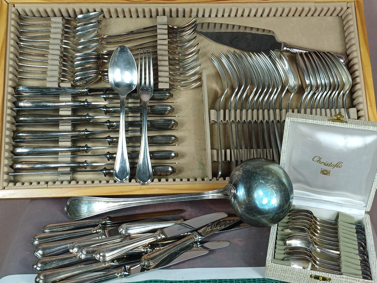 Christofle Spatours 86-piece Silver-plated Cutlery Set