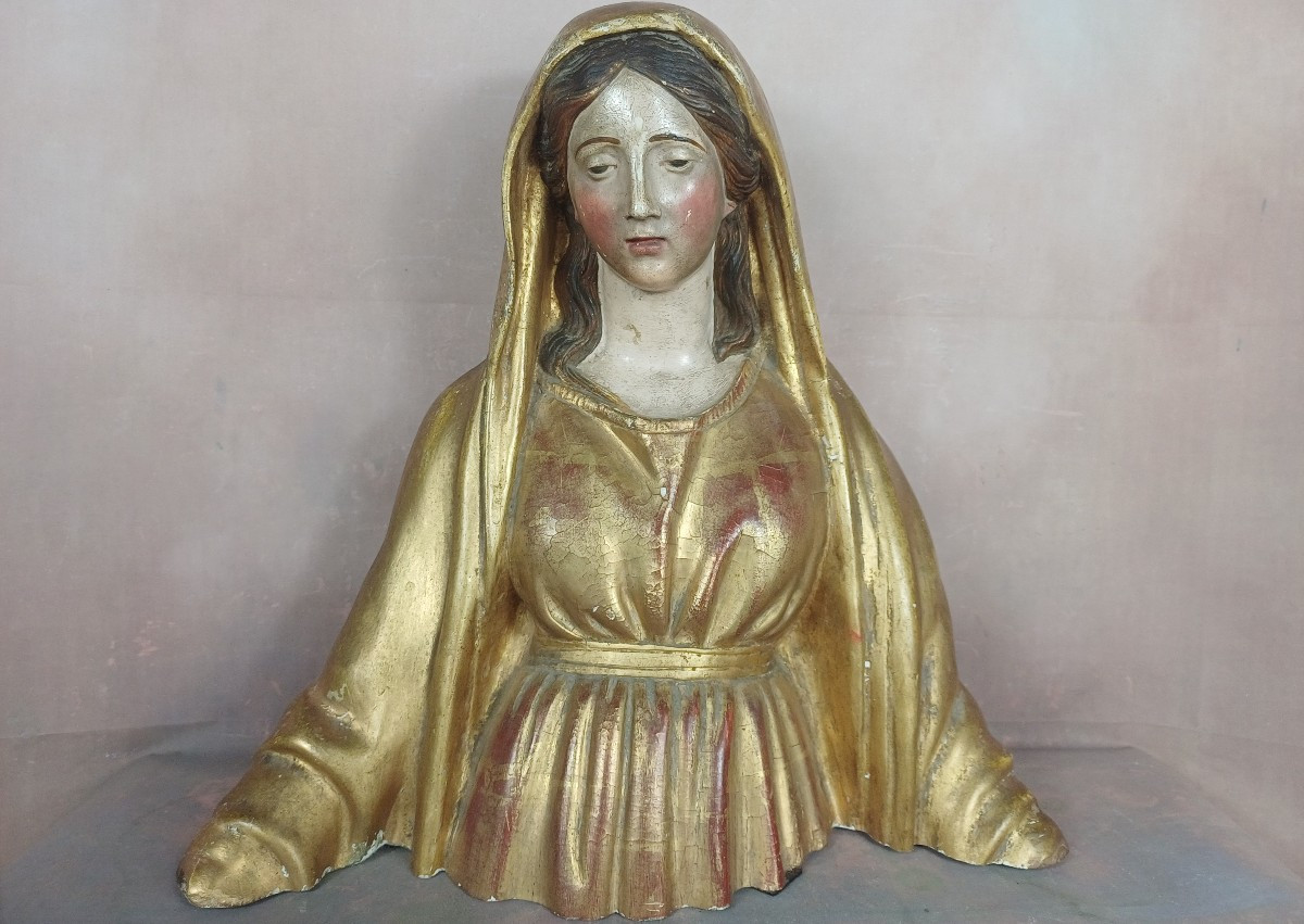 Buste Vierge Marie doré