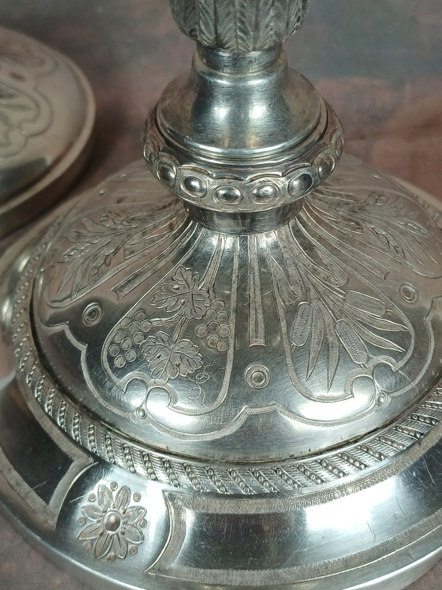 Solid Silver Ciborium, Vieillard Hallmark-photo-5