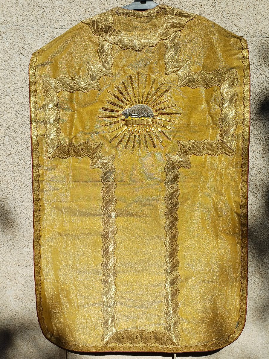 Gold Cloth Chasuble Paschal Lamb-photo-1