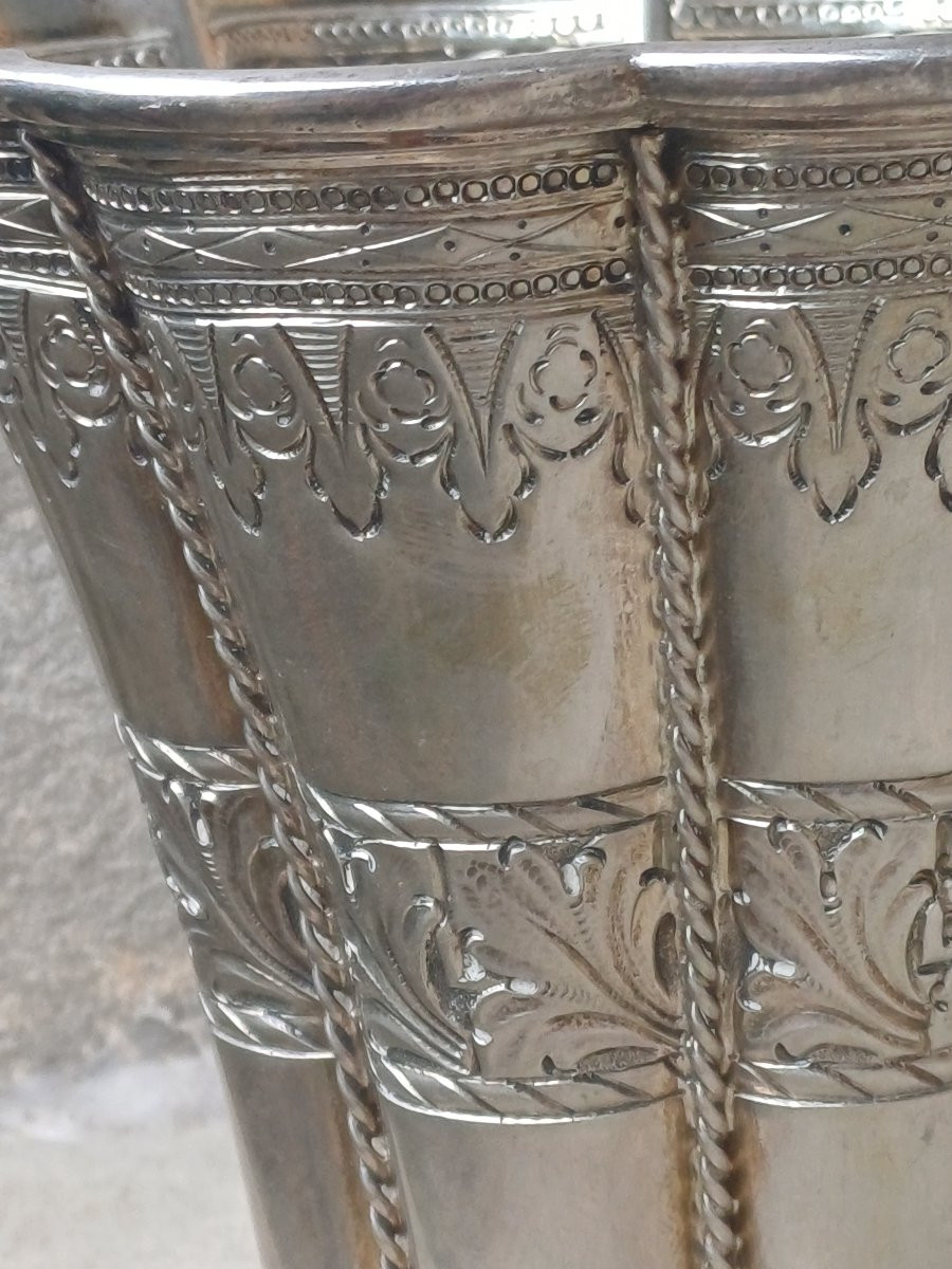 Grande Timbale argent massif orfévre Heimburger Danemark-photo-3